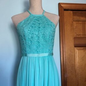 David’s Bridal Tiffany Blue Bridesmaid Dress Sz 2